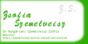 zsofia szemelveisz business card